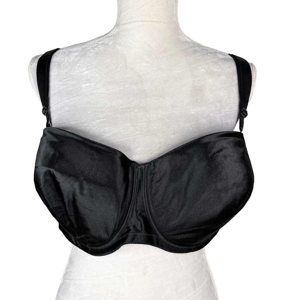 Cacique Lightly Lined Multi-Way Strapless Bra 44DD 8301 Black